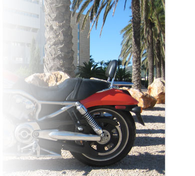 Motorbike in Ibiza Harbor